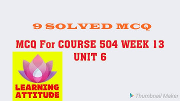 SWAYAM SOLVED MCQs COURSE-504 WEEK-13 ENGLISH | UNIT-6 IN ENGLISH | LEARNING ATTITUDE