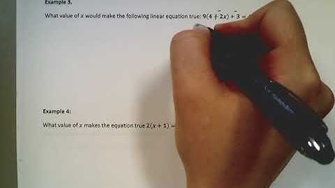 Grade 8 Module 4 Lessons 6 and 7 combined: Solutions of Linear Equations