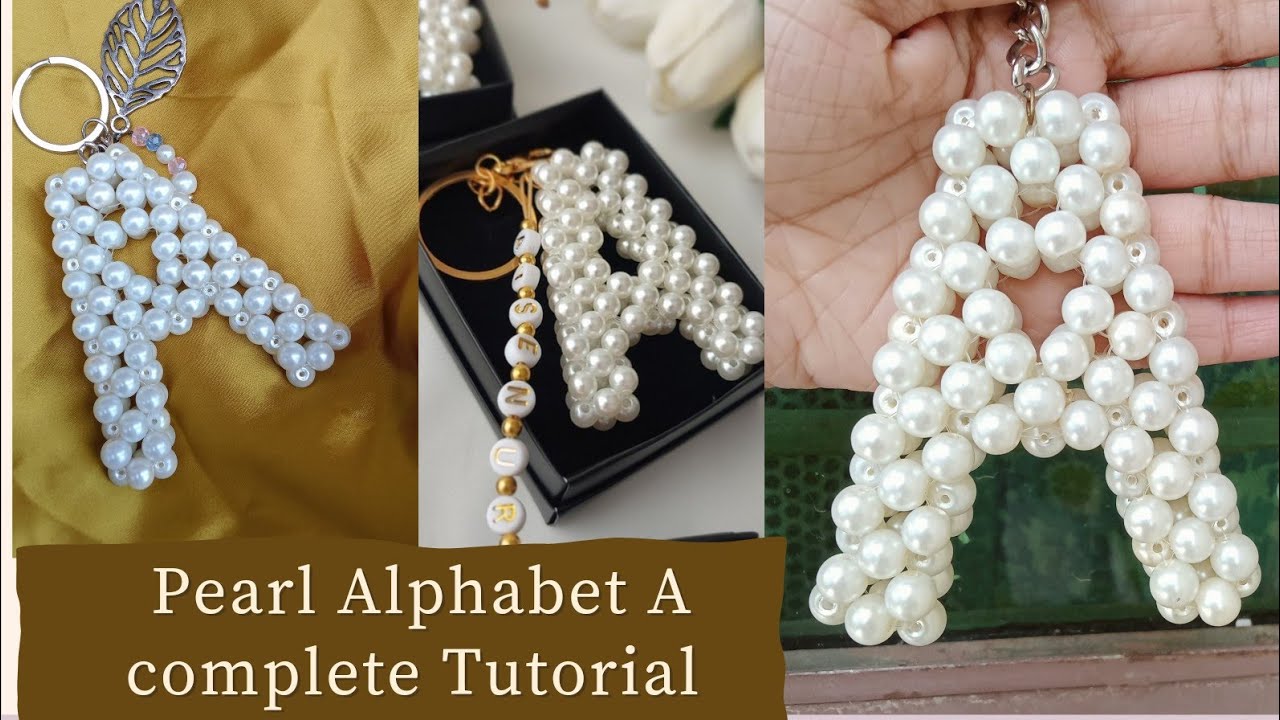 Beaded Alphabet A complete Tutorial | Diy alphabet A | keychain Alphabet A