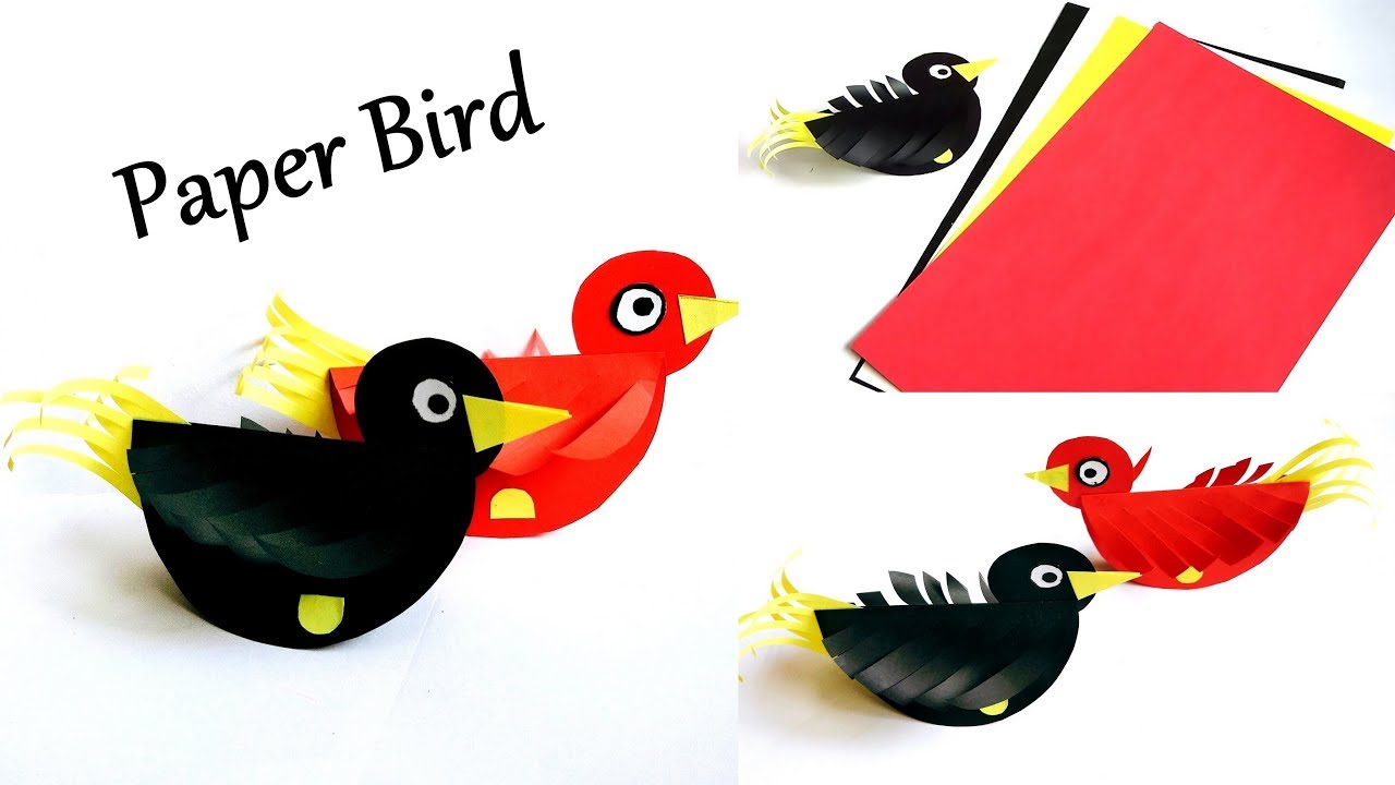 Paper Bird Making How To Make Easy DIY 3D Paper Bird YouTube