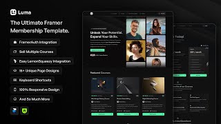 Introducing Luma - Most Powerful Membership Template For Framer