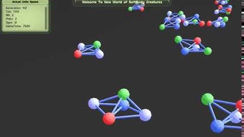 Simple Form SoftBody Creatures 450 generations after