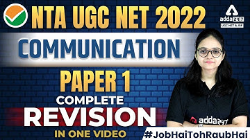 NTA UGC NET 2022 | Communication | Paper 1 | Complete Revision in one video