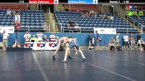 Junior 113 - Jacoby Peterson (Oregon) vs. Anthony Bosco (Illinois)