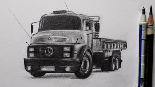 Como desenhar um Caminhão - Mercedes Benz 1620 - PASSO A PASSO - narrado 