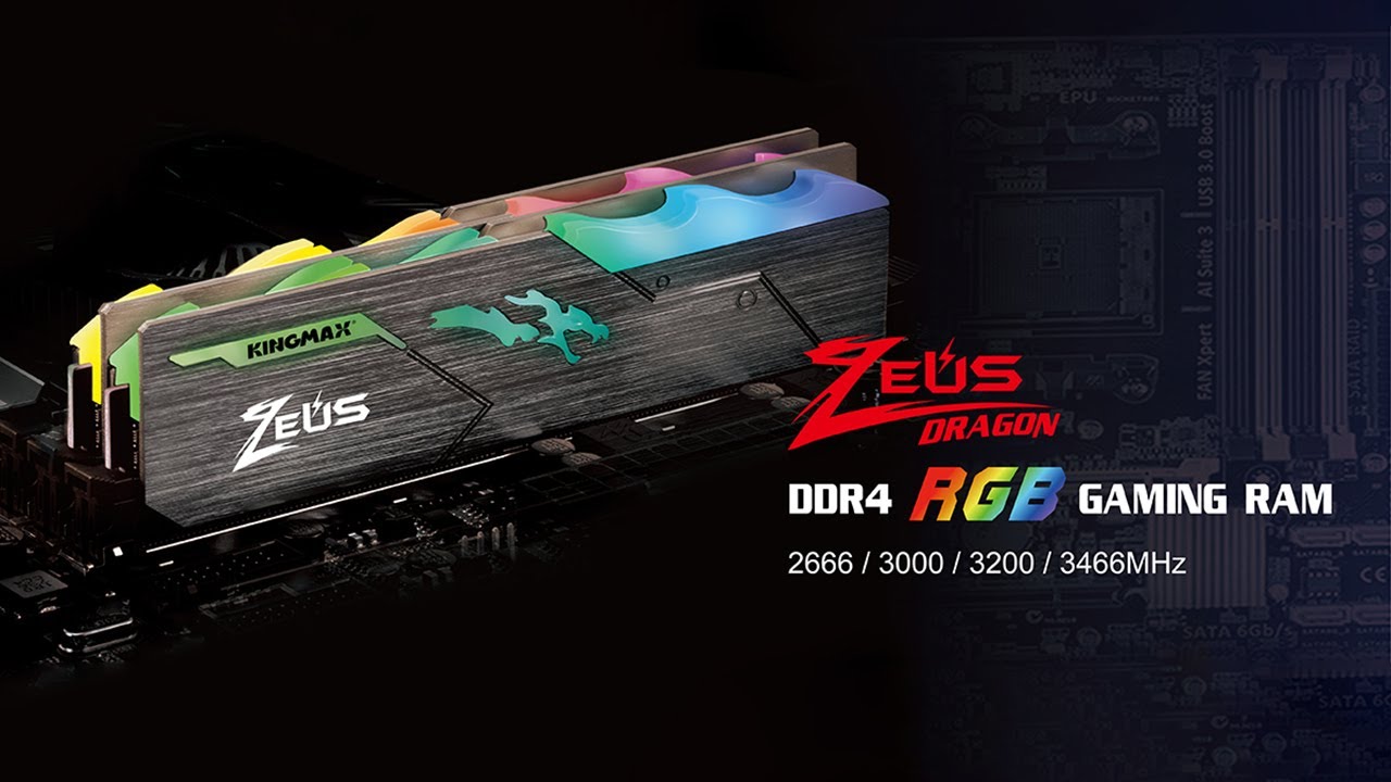 RAM KINGMAX Zeus RGB 8GB (1x8GB) DDR4 bus 3600Mhz