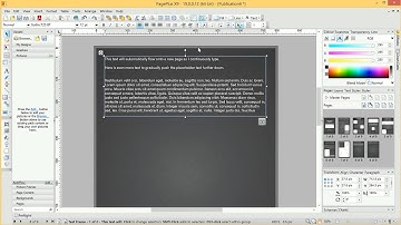 Serif PagePlus X9 Tutorial - Creating text frames automatically