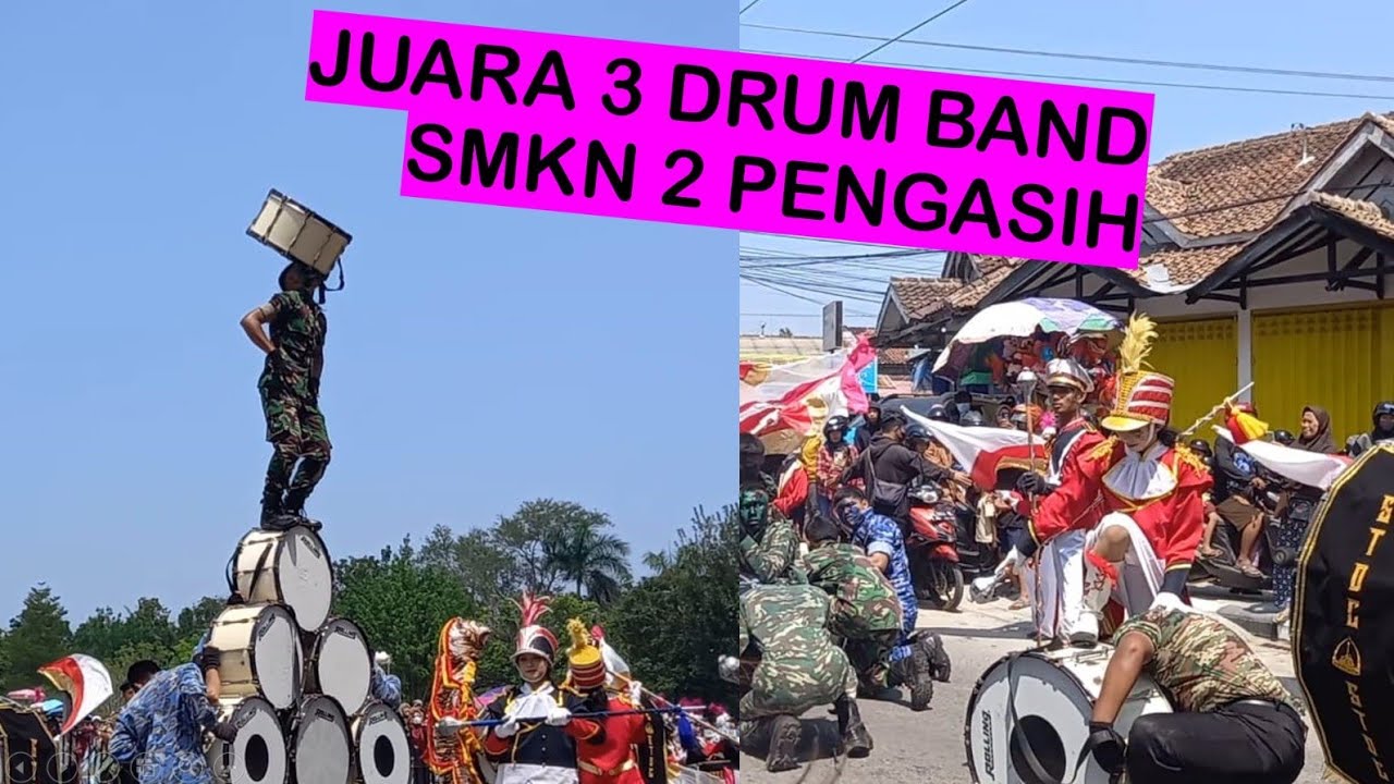 Juara 3 Drum Band SMKN 2 Pengasih-HUT RI Ke 78 di  Kulon Progo Yogyakarta