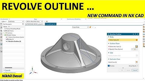 Siemens NX tutorial | Revolve outline...New command in Nx cad | Nx cad | Nx modelling