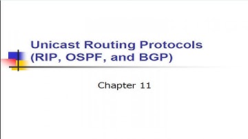 Lecture 10 chapter 11 Unicast Routing Protocols RIP OSPF BGP - Networking Protocols JUST university