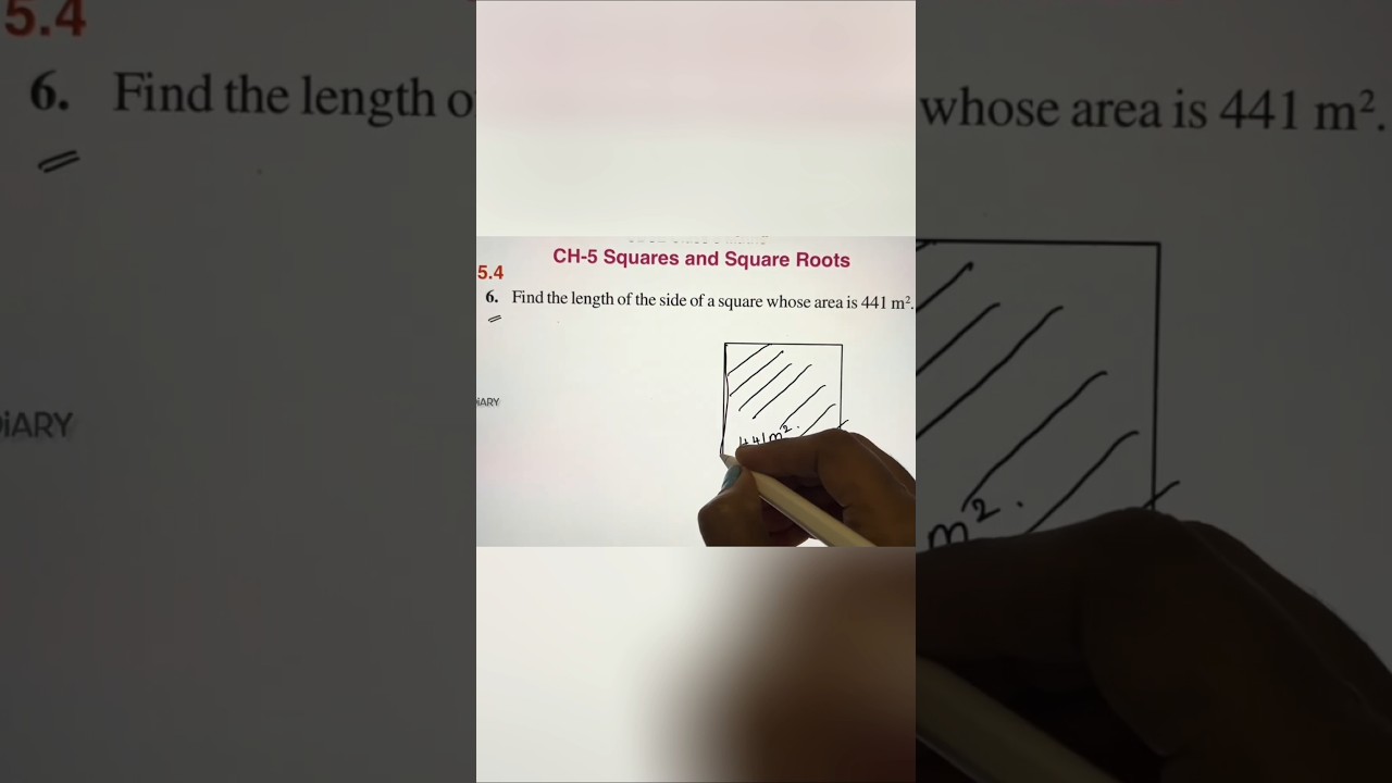 Easy Method find length of side of Square