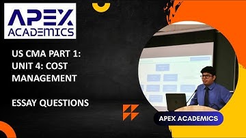 US CMA PART 1 UNIT 4  Cost Management  ESSAY QUESTIONS #uscma #uscmacoaching