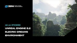 Unreal Engine 5.2 Electric Dreams Environment 4K on RTX3090
