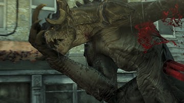 Fallout 4 - Legendary Deathclaw VS. Behemoth (SURVIVAL)