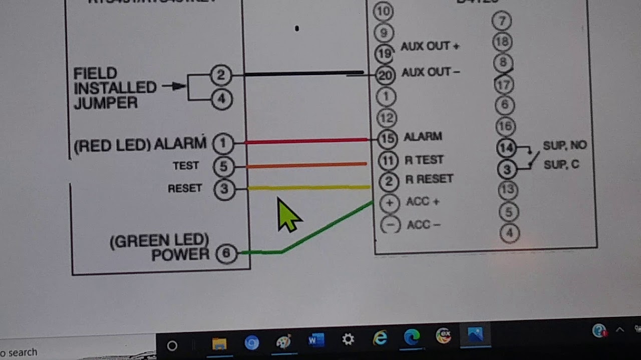 RTS151 to System Sensor D4120 Duct Detector Wiring and testing