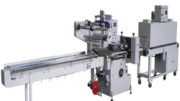 horizontal packing machine flow pack wrapping equipment tunnel line reducción de máquina de embalaje