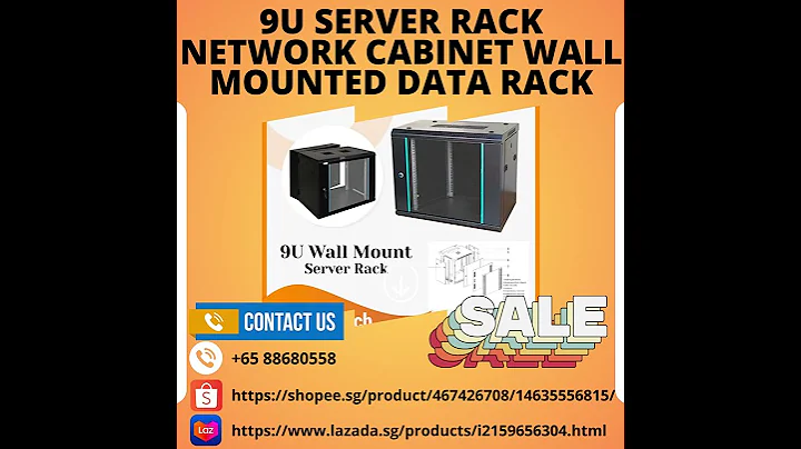 9U Server Rack Network Cabinet Wall Mounted Data Rack