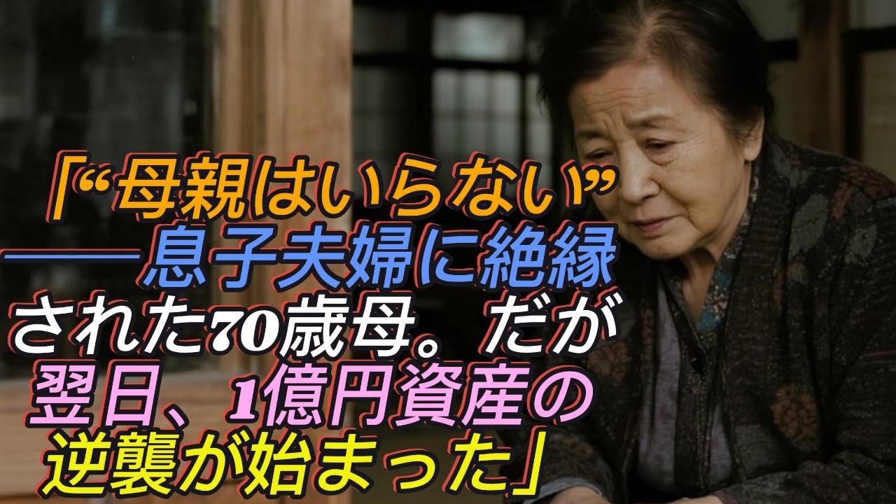 「“母親はいらない”と言い放った息子夫婦へ──70歳母の絶縁宣言と1億円資産の逆転劇」