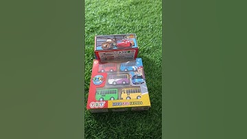 Unboxing and Testing McQueen Diecast and The Little Bus Tayo No Talking With Natural Sound Water