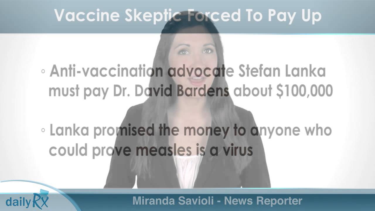 Vaccine Skeptic Forced to Pay Up