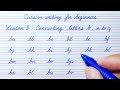 Cursive writing for beginners lesson 5  connecting letters b a to z  cursive handwriting practice