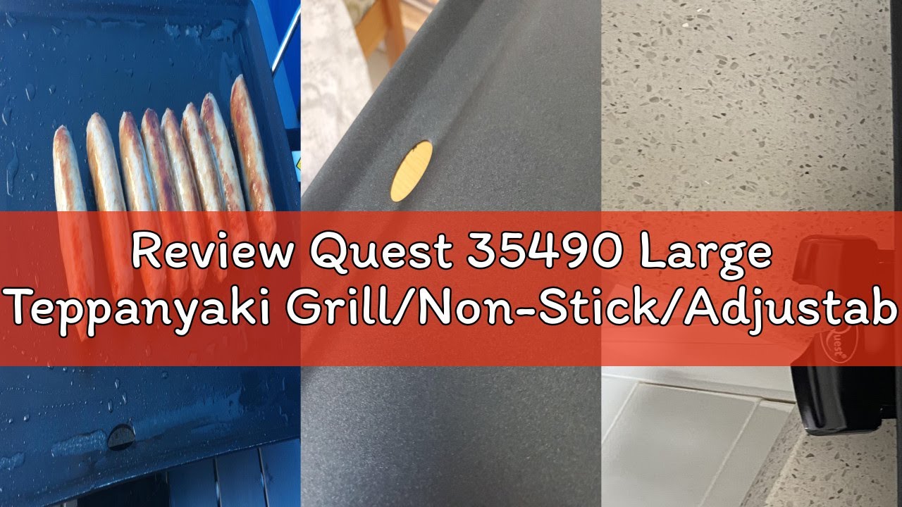 Review Quest 35490 Large Teppanyaki Grill/Non-Stick/Adjustable Thermostat/Accessories Included/Ideal