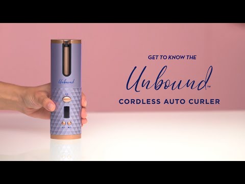 Портативный стайлер для волос автобигуди UKC Cordless Automatic Curler Beige, видео 1