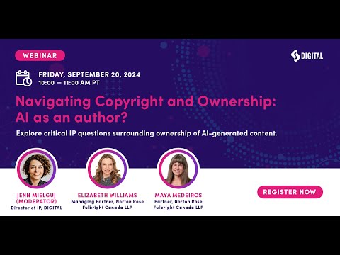 Navigating Copyright and Ownership: AI as an author? - YouTube