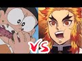 のび太VS煉獄杏寿郎　大食い対決！【鬼滅の刃】【ドラえもん】