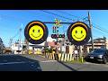 【電車】おもしろい踏切 信号 Funny railroad crossings and trains ビッグスマイル踏切