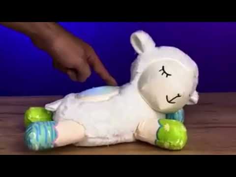 Сонна овечка з проєкцією зоряного неба зі звуками природи з heartbeat режимом Музичний нічник із серцебиттям і колисковими, відео 1