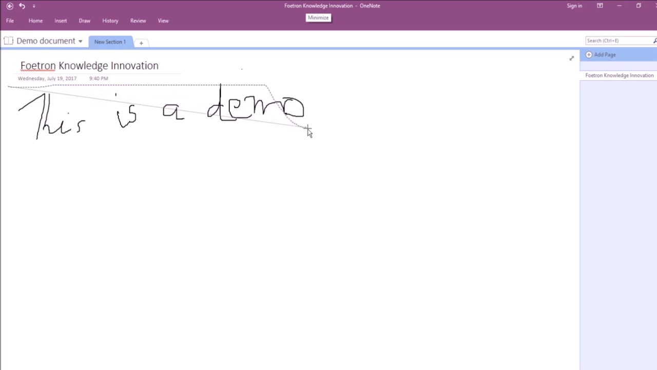 onenote handwriting to text windows 10