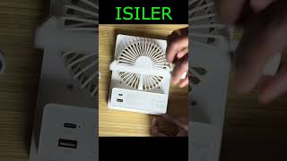 ISILER Small Desk Fan, 1200mAh Portable USB Fan shorts usbfan