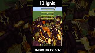 1 Barako The Sun Chief vs 10 Ignis (L_Ender's Cataclysm) | [Minecraft Mob Battle] #Shorts