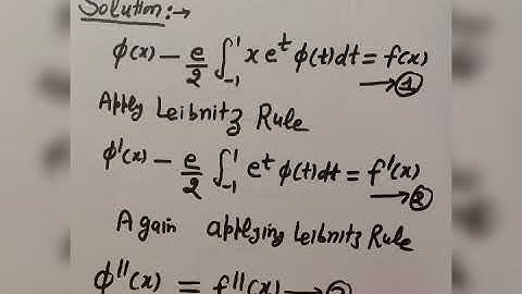 Integral equations June2019 part c solution by Ramanujan institute
