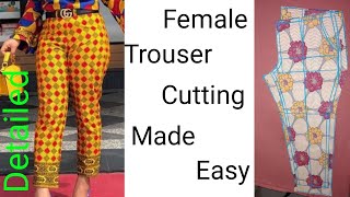 How to cut and sew a pencil female trouser/pant with pocket and side zipper step by step Detailed...