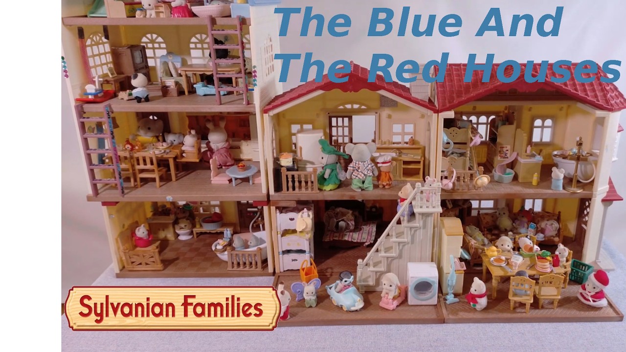 Sylvanian Families - Blue House and Red House / La Maison Bleue Et La Maison Rouge