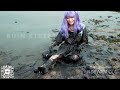 Wetlook Kawaii Harajuku Girl Ruins Sporty Dress & Buffalo Sneakers in Mud Challange | Muddy Girl