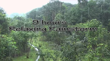 Heavy Rainfall +Thunder sounds(Sleep+Relax+Focus+Meditate)HD 1080p