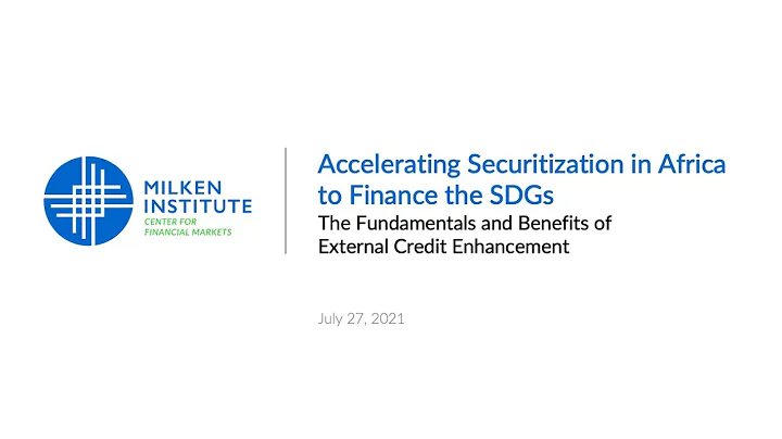 Accelerating Securitization in Africa to Finance the SDGs