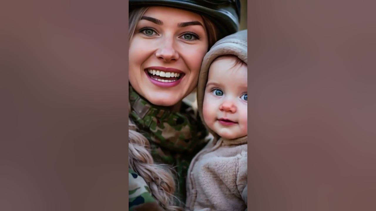 Proud Mom Soldier Singing "KATYUSHA" with Her Baby #soldiermom