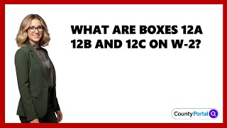 What Are Boxes 12A 12B And 12C On W-2?
