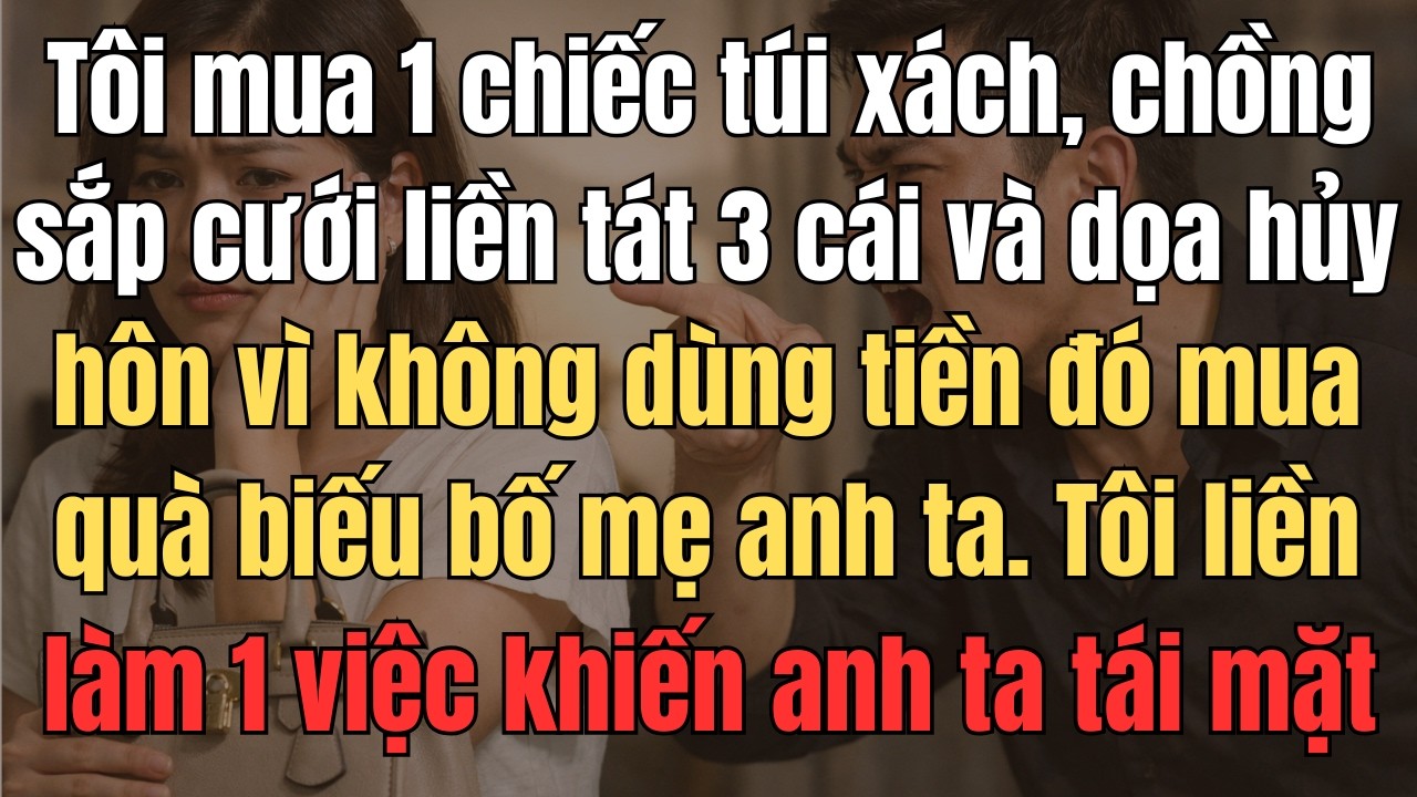 Tôi Mua 1 Chiếc Túi Xách, Chồng Sắp Cưới Liền Tát Tôi 3 Cái Và Dọa Hủy Hôn Với Lý Do Không Dùng Tiền