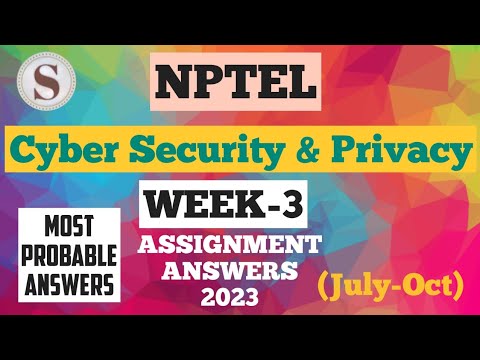 cyber security nptel assignment answers 2023