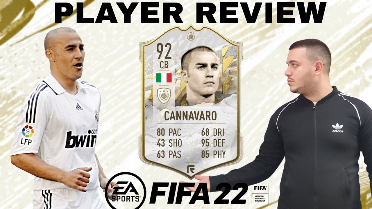 92 CANNAVARO PRIME ICON PLAYER REVIEW! FIFA 22 ULTIMATE TEAM