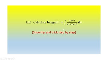 Integration Techniques - Example 1 of integral of (Ax+B)/[(ax^2)+bx+c)]