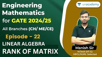 Episod -22 | Engineering Mathematics |Linear Algebra|Eigen Values & Eigen Vectors|GATE 2024/25