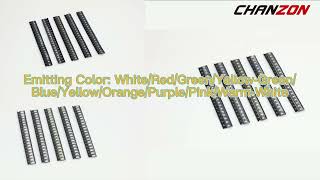 100 Uds 0805 SMD lámpara de diodo LED Chip luz UV púrpura rosa RGB