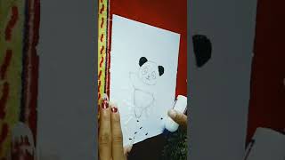 collage art idea...✍🏻🐼/collage art ideas animal...🐼✍🏻/#viral #shortvideo#youtube #short #craft#pep