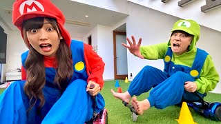実写版マリオカートしたら高級タワマンの壁に巨大な穴が…